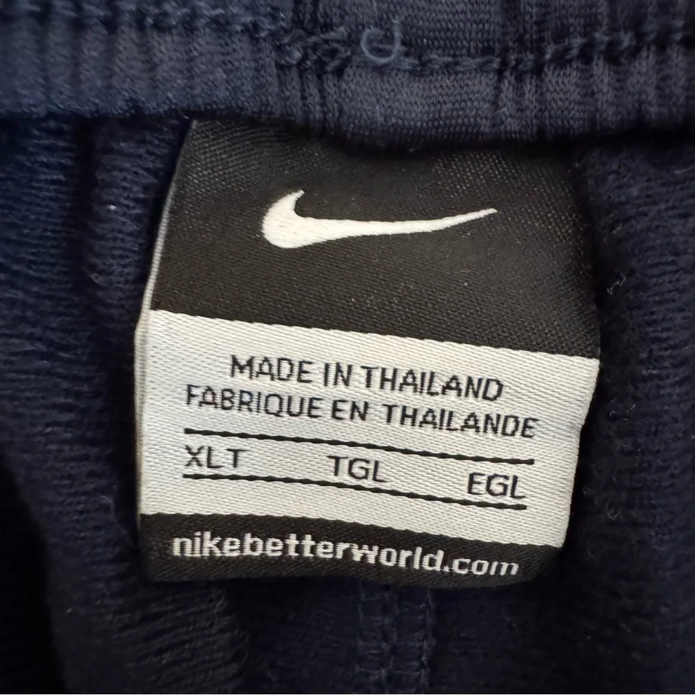 Nike Men's Navy Blue/White 2 piece tracksuit. Jacket 2XLT. Pants XLT sweatsuit